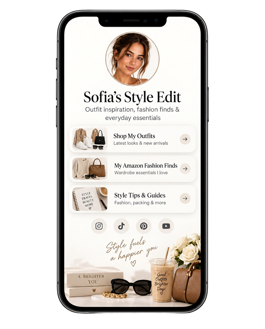 Clean mobile Link Page mockup