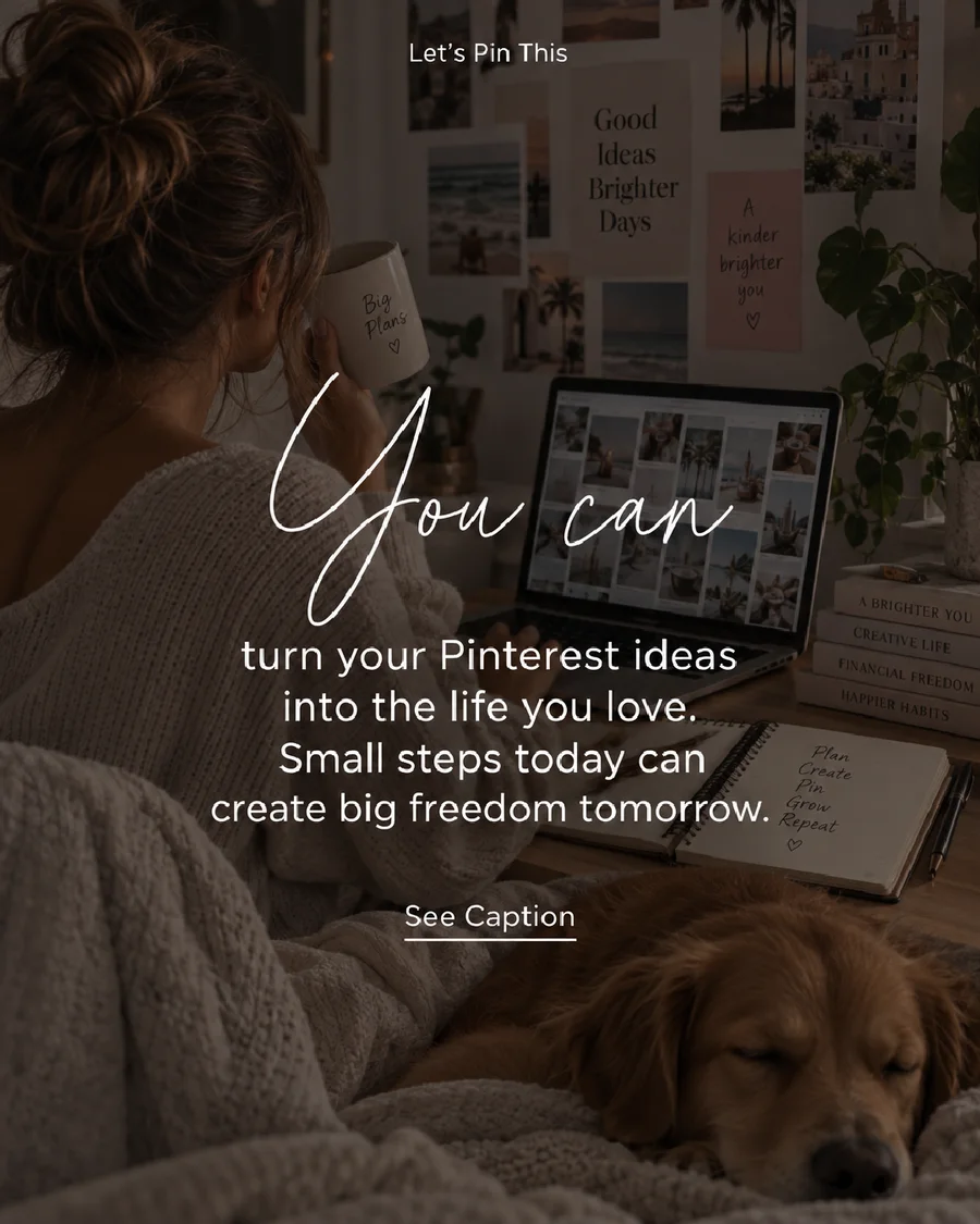 Motivational quote Pin: You can turn your Pinterest ideas into the life you love